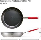 Tramontina Professional 14-Inch Ceramic Non Stick Extra Large Frying Pan, Heavy-Gauge Aluminum Skillet with Ceramic Nonstick Coating, Dishwasher and Oven Safe, Black
