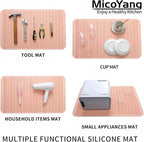 MicoYang Silicone Dish Drying Mat for Multiple Usage,Easy clean,Eco-friendly,Heat-resistant Silicone Mat for Kitchen Counter or Sink,Refrigerator or Drawer Liner Pink 3XL 28 inches x 18 inches