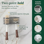 Cuisinart 2 Piece Sink Set – Sink Drain Strainer with Stainless Steel Rim & Silicone Mesh Base & Sponge Holder for Kitchen Sink, Metal Caddy with Triple Suction Cups, Daily Kitchen Essentials