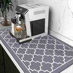 WISELIFE Dish Drying Mat Super Absorbent Drying Mat Large Dish Drying Mats for Kitchen Counter Easy Clean Dish Mat Kitchen Drying Mat18"x 28" Stylish Grey