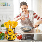 Sunflower Utensil Holder Sunflower Kitchen Decor and Accessories Yellow Kitchen Decor Utensil Caddy Countertop Country Crock Counter Organizer Canister Gifts for Women