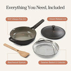 Our Place Always Pan 2.0 | 10.5" Ceramic Pan with Modular Lid, Steamer Basket & Spatula | Patented 10-in-1 Nonstick, Non-Toxic Cookware Made Without PFAS | Induction & Oven-Safe up to 450°F | Char