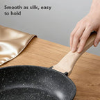 12 inch Nonstick Frying Pan Skillet, Non Stick Granite Fry Pans, Omelette Pan, Egg Frying Pan with Heat-Resistant Handle, Requires Installation, PFOA Free Chef's Pan, Induction Compatible