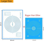 Silicone Baking Mat，Non Stick Rolling Dough with Measurements for Pie Pizza Cookies Fondant Making，Extra Thick Non Slip Silicone Pastry Mat (Blue, L-16"×24")