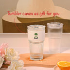 Set of 2 Ribbed Glass Tumbler with Lids and Straws, 20oz Vintage Clear Glass cups, Large capacity, Unbreakable, Fluted Design, Ideal for Travel, Iced Coffee,Smoothie, Tea, Latte, Gift