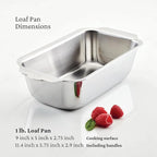 Hestan Provisions OvenBond – Tri-ply Clad Stainless Steel, 1-Pound Loaf Pan (9" x 5")