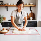 Extra Large 31.5" x 24" Silicone Baking Mat | Non-Slip Pastry & Dough Mat with Dough Scraper | Perfect for Rolling Out Dough, Pie Crusts, Fondant | Oven-Safe Silicone Liner(31.5''L X 24''W)