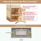 Pull out Cabinet Organizer,Width (18"-25") and Depth (10"-13") Expandable,No Drill Adjustable Slide out Drawers for Pantry,Adhesive Roll out Shelves Short,for upper cabinet,White