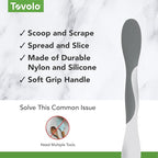 Tovolo Tool for Kitchen Meal Prep to Scoop Spread Slice and Scrape,White/Gray