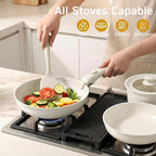GiPP Ceramic Pots and Pans Set Non Stick, Nonstick Detachable Handle Cookware Sets, Healthy Non Toxic PFAS PFOA & PTFE Free, Dishwasher ＆Oven Safe, Induction Kitchen Pot and Pan
