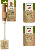 Scotch-Brite Greener Clean Bottle & Straw Brush Set with 2 Replaceable Bottle Brush Heads