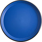 Stone Lain Albie Stoneware 32-Piece Modern Dinnerware Set, Kitchen Plates and Bowls Sets, Service for 8, Blue and Black, Microwave & Dishwasher Safe