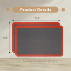 Silicone Baking Mat Nonstick Food Safe Tray Pan Liners Perfect Bakeware for Making Cookies, Macarons, Bread and Pastry (14x22"/ 2 Pack)