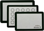 Silicone Baking Mats Set – 3 Pcs, Non-Stick Reusable, Parchment-Free Oven liners (18" x 13" + 15" x 10")