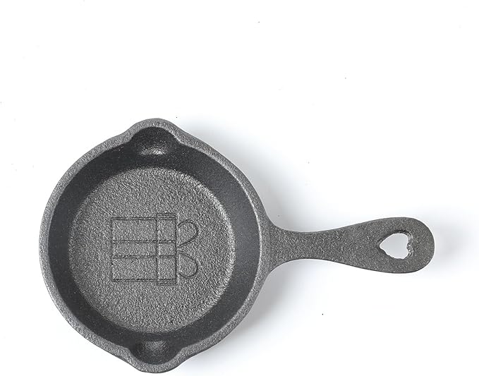 HAWOK Cast Iron Mini Skillet DIA.2.8 inch Round Black…