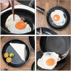 4.7inch Mini Non-Tick Egg Pan, One Egg Frying Pan, Gas/Induction Compatible Small Pan with Handle for Omelet, Pancake & Camping, RV Use(COLOR:Black)