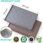 SIKADEER 34" x 19" Under Sink Mat Waterproof , Silicone Mat Kitchen Drawer Shelf and Cabinet Liner, Sink Protector for Bathroom Organizers and Storage, Boot Tray Pet Food Mats