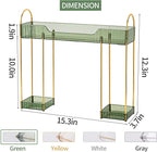YCIA&DONE Bathroom Countertop Organizer Over The Faucet, Narrow Counter Organizers Above Sink, Table Mounted Faucet Sink Shelf for Kitchen, Toilet, Laundry(Vintage Green)