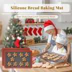 Silicone Baking Mat Nonstick Food Safe Tray Pan Liners Perfect Bakeware for Making Cookies, Macarons, Bread and Pastry (14x22"/ 2 Pack)