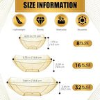 Tanlade 50 Pcs Gold Glitter Square Plastic Serving Bowls Disposable Snack Salad Bowl Small Party Candy Bar Containers Taco Bar Serving Dishes for Buffet Chips Fruit(16 oz)