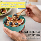 Wheat Straw Bowls 10 OZ, Unbreakable Ice Cream Bowls Set of 6, Reusable Mini Bowls for Salad, Cereal, Soup, Microwave & Dishwasher Safe Fruit Bowl for Indoor & Outdoor, Green
