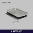 Circulon Nonstick Bakeware 2-Piece Baking Sheet, Bakeware Set, Gray
