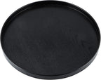 MDLUU Plastic Serving Tray, 13" Ottoman Tray, Round Butler Tray for Breakfast in Bed, Coffee Table Decor, Party
