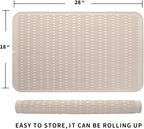 MicoYang Silicone Dish Drying Mat for Multiple Usage,Easy clean,Eco-friendly,Heat-resistant Silicone Mat for Kitchen Counter or Sink,Refrigerator or Drawer Liner Tapioca 3XL 28 inches x 18 inches