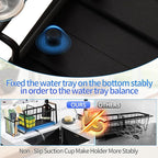 Sponge Holder for Kitchen Sink, Kitchen Sink Caddy Organizer with High Brush Holder, Rustproof Sponge Holder, Kitchen Countertop Organizers and Storage Essentials
