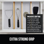 GORILLA GRIP powerGRIP Drawer Shelf and Cabinet Liner, Thick Strong Hold, Non-Adhesive Liners Protect Kitchen Cabinets and Cupboard, Bathroom Drawers, Easy Install, Breathable Mat, 12" x10' Light Gray