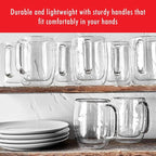 ZWILLING Sorrento Plus 4-pc Double-Wall Glass, Insulated Coffee Mug, 12-oz, 355ml, Clear