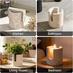 Natural Travertine Sponge Holder for Kitchen Sink Counter w A Plant-Based Kitchen Sponge, Fast Drying, Durable, Compact, Wabi-Sabi & Unique Sponge Caddy, Sink Organizer, Beige Travertine Decor