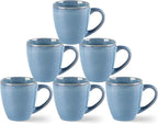 GBHOME Ceramic Coffee Mugs Set of 6, 12oz Stoneware Coffee Mugs Set For Dad Mom Women MEN, Light Weight Coffee Cups for Latte/Tea/Beer/Hot Cocoa, Dishwasher & Microwave Safe