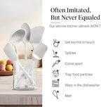 GIR 5-Piece Silicone Kitchen Utensils Set, Non-Toxic Cooking Utensils for Cooking and Baking, Heat Resistant, Food Grade, Dishwasher Safe Rubber Spatula, Ladle, Spoon - Party Confetti