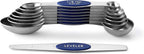Spring Chef Stainless Steel Magnetic Measuring Spoons Set of 8 with Leveler, Heavy Duty Teaspoon & Tablespoon Measuring Spoons With Strong N45 Magnets, Kitchen Gadgets for Baking & Cooking - Sapphire