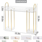 YCIA&DONE Bathroom Countertop Organizer Over The Faucet, Narrow Counter Organizers Above Sink, Table Mounted Shelf for Kitchen, Toilet, Laundry(White Clear)