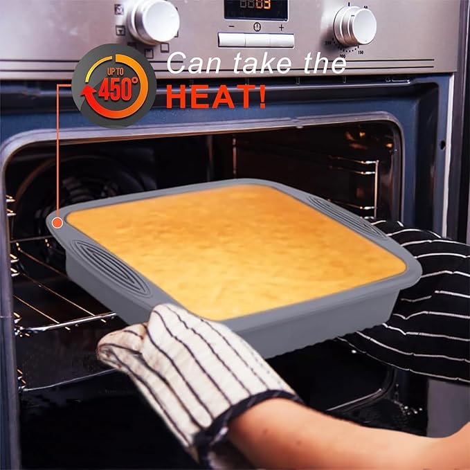 28 PCS Nonstick Silicone Baking Pans Set,With Baking Pan Cake Molds,Fluted Pans,Donut Pan,Muffin Pan,Nonstick Cake Pan Reusable Tube Oven Baking Mold for Muffin, Cake, Bread(Light Grey)