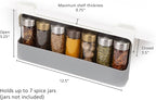 Joseph Joseph Spice Rack Organizer - Under-Shelf Kitchen Cabinet Storage Solution for Spices, Grey