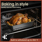 Loaf Pan Set 2-Piece - Deluxe Nonstick Carbon Steel Bakeware for Perfect Bread and Cakes – Dishwasher Safe, Premium Pans for Home Baking