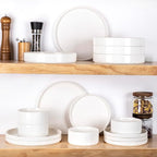 LERATIO Large Pasta Bowls,38oz Ceramic Pasta Bowls,9.25" Reactive Glaze Pasta Bowl Set of 4,Microwave & Dishwasher,Oven Safe,Wide Serving Bowls for Salad,Pasta,Fruit,Scratch Resistan -White