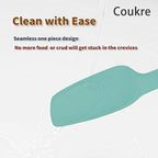 Coukre Silicone Spatula Set of 5,High Heat Resistant, Food Grade Silicone, Upgraded Extended Reinforced Handle,Dishwasher Safe, for Baking, Cooking (Pure Colorful B, Solid color)