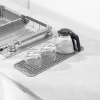 MicoYang Silicone Dish Drying Mat for Multiple Usage,Easy clean,Eco-friendly,Heat-resistant Silicone Mat for Kitchen Counter,Sink,Bar,Bottle,or Cup Grey M 17 inches x 6 inches