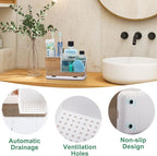 PARKMANI Toothbrush Holders for Bathrooms Countertop Organizer and Storage, Kids Electric Toothbrush and Toothpaste Holder, Bathroom Accessories Vanity Organizer (Wood Grain)