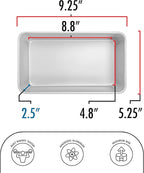Fat Daddio's Bread Pan Anodized Aluminum, 9 x 5 x 2.75 Inch, Set of 2, Silver