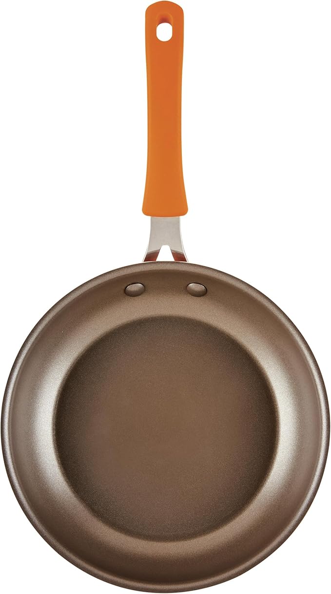 Rachael Ray Cook + Create Nonstick Cookware Frying Pan/Skillet, Fry Pan, 10 Inch - Orange