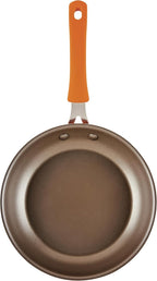 Rachael Ray Cook + Create Nonstick Cookware Frying Pan/Skillet, Fry Pan, 10 Inch - Orange