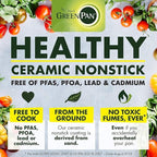 GreenPan Chatham Hard Anodized Healthy Ceramic Nonstick, 8" Frying Pan Skillet, PFAS-Free, Dishwasher Safe, Oven Safe, Gray