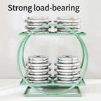 Green Perfume Organizer for Dresser, 2-Tier Bathroom Counter Organizers, Elegant Round Makeup Organizer for Vanity, Versatile Bathroom Tray Countertop Shelf, Compact Skincare Storage