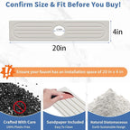 Stone Faucet Mat for Kitchen Sink, Water Absorbing Sink Water Splash Guard, Fast-Drying Kitchen Sink Faucet Mat, Durable Protector and Stone Drying Mat for Kitchen Counter & Bathroom Sink