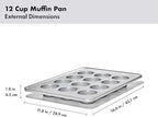OXO Good Grips Non-Stick Pro Clear Coated Metal Bakeware 12 Cup Muffin Pan, Muffin Pan